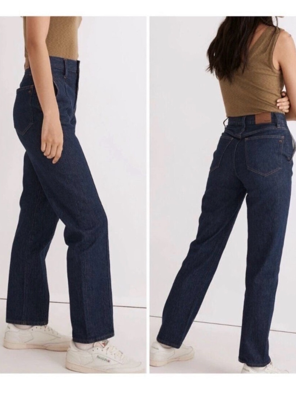 Madewell the perfect vintage straight jean in greenhaven wash: seamed version 26